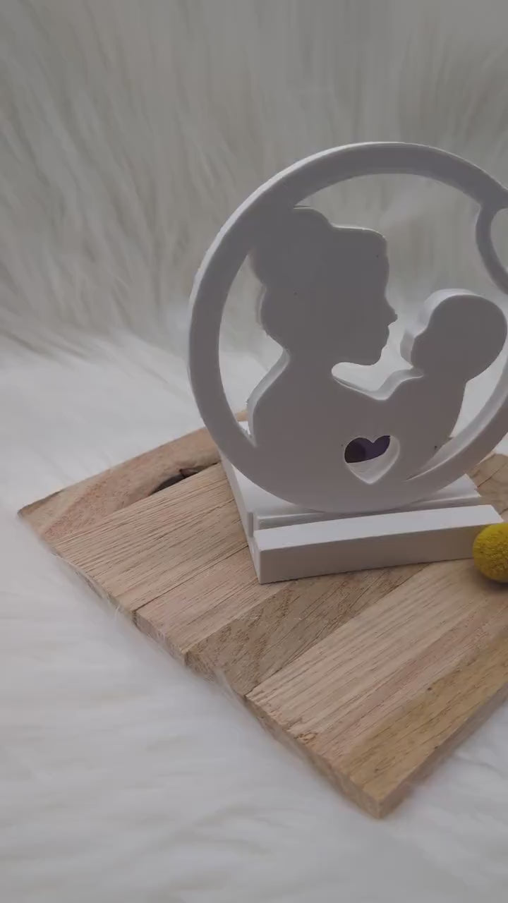 Silikonform Mama und Baby im Kreis für Einschieber  / Teelichthalter / Einschieber / Raysin / Silikonform