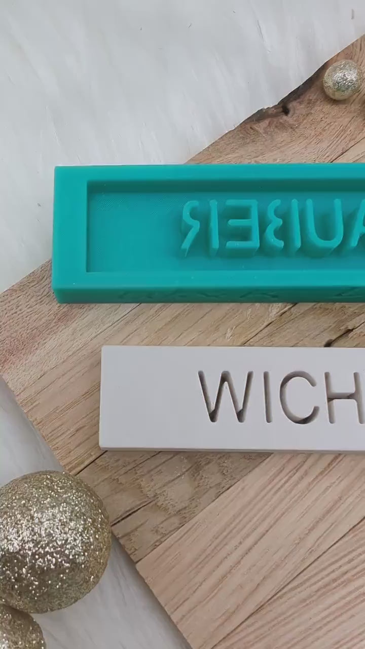 Klötzchen Gießform / WICHTELZAUBER / Silikonform für Klötzchen /160x22x8 mm  / Silikon Klötzchen Gießform /Gießform Klötzchen