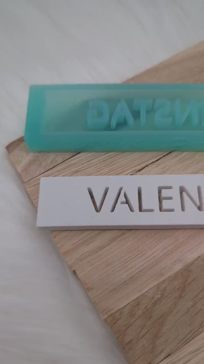 Klötzchen Gießform / VALENTINSTAG / Silikonform für Klötzchen / 160x22x8 mm  / Silikon Klötzchen Gießform /Gießform Klötzchen