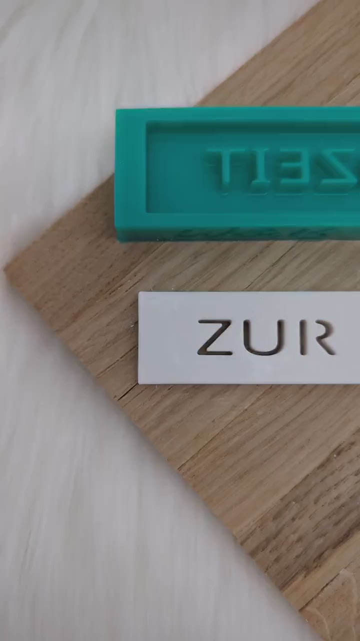 Klötzchen Gießform / ZUR HOCHZEIT / Silikonform für Klötzchen / 160x22x8 mm / Silikon Klötzchen Gießform / Gießform Klötzchen