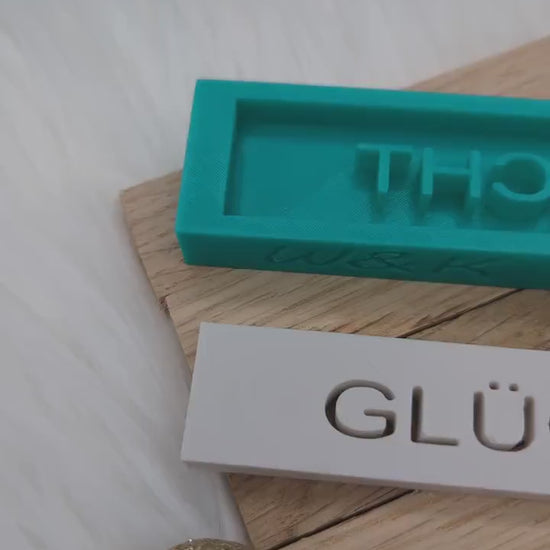 Klötzchen Gießform / GLÜCKSLICHT / Silikonform für Klötzchen / 160x22x8 mm  / Silikon Klötzchen Gießform /Gießform Klötzchen