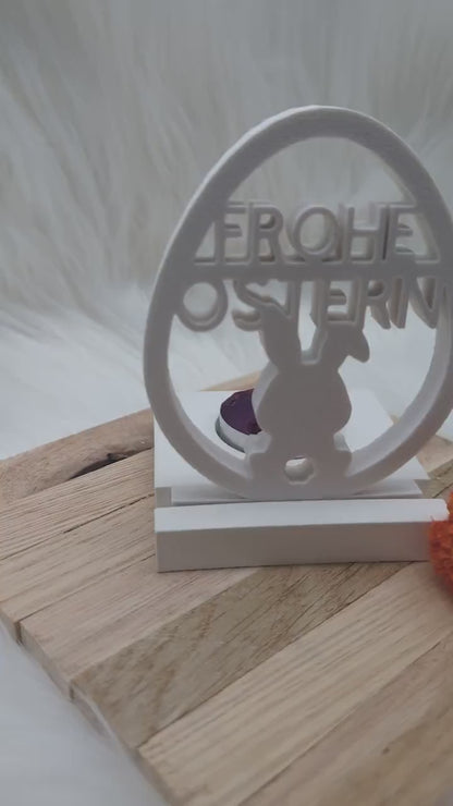 Silikonform Osterei Frohe Ostern V2 für Einschieber / Osterei / Teelichthalter / Einschieber / Raysin / Silikonform