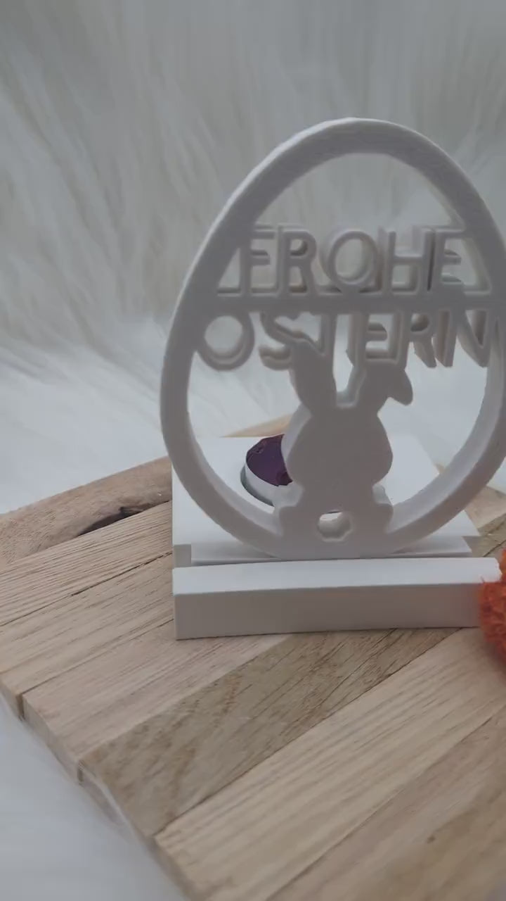 Silikonform Osterei Frohe Ostern V2 für Einschieber / Osterei / Teelichthalter / Einschieber / Raysin / Silikonform