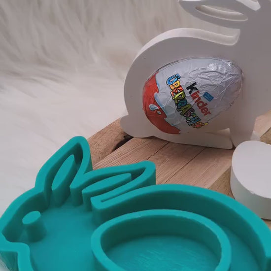 Silikonform sitzender Hase mit Üei Öffnung  / Osterhase / Geschenkverpackung / Hase mit Öffnung / Raysin / Silikonform