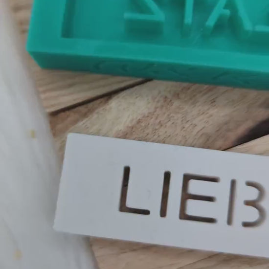 Klötzchen Gießform / LIEBLINGSPLATZ / Silikonform für Klötzchen / 160x22x8 mm  / Silikon Klötzchen Gießform /Gießform Klötzchen