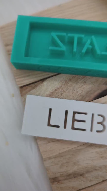 Klötzchen Gießform / LIEBLINGSPLATZ / Silikonform für Klötzchen / 160x22x8 mm  / Silikon Klötzchen Gießform /Gießform Klötzchen