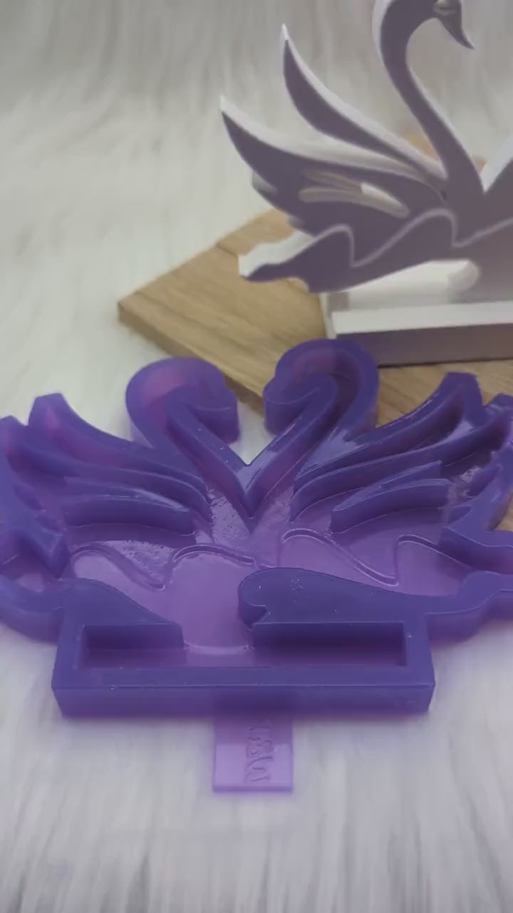 Silikonform Schwäne V2 für Einschieber / Schwan  / Teelichthalter / Einschieber / Raysin / Silikonform