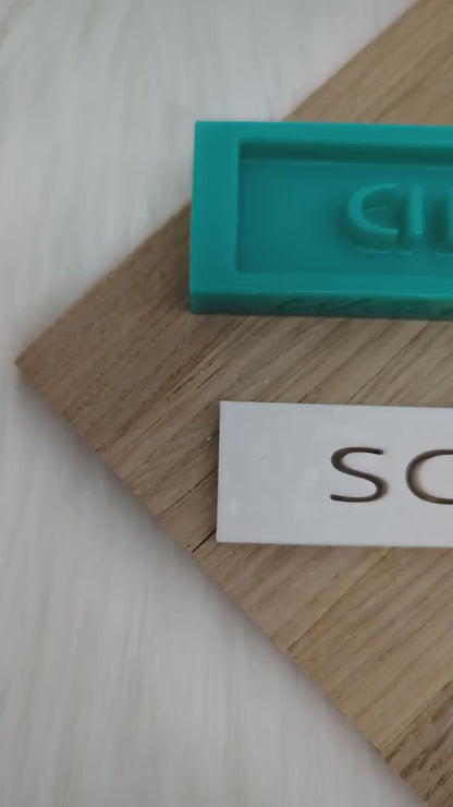 Klötzchen Gießform / SCHULKIND / Silikonform für Klötzchen / 160x22x8 mm  / Silikon Klötzchen Gießform /Gießform Klötzchen
