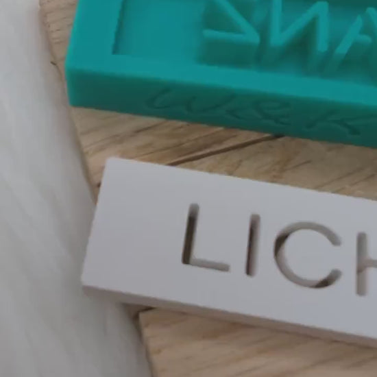 Klötzchen Gießform / LICHTERGLANZ  / Silikonform für Klötzchen /160x22x8 mm  / Silikon Klötzchen Gießform /Gießform Klötzchen
