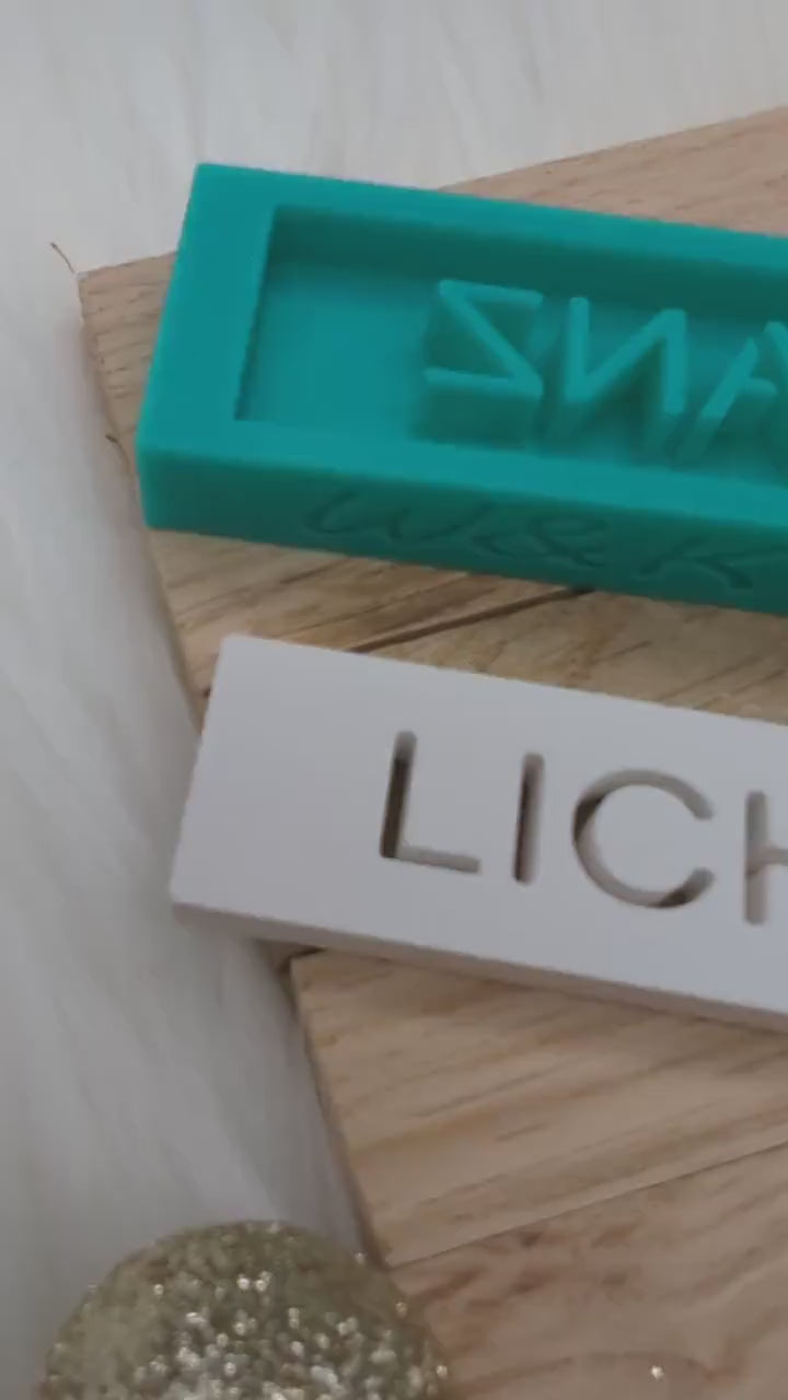 Klötzchen Gießform / LICHTERGLANZ  / Silikonform für Klötzchen /160x22x8 mm  / Silikon Klötzchen Gießform /Gießform Klötzchen