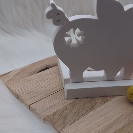 Silikonform Glücksschwein für Einschieber / Schwein / Teelichthalter / Einschieber / Raysin / Silikonform
