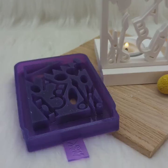 Silikonform Einschulung Rechteck für Einschieber / Einschulung  / Teelichthalter / Einschieber / Raysin / Silikonform