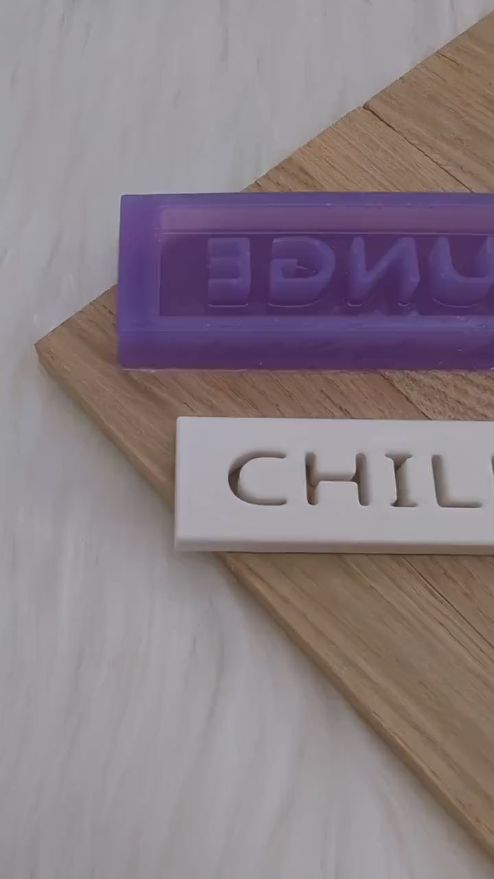 Klötzchen Gießform / CHILL-LOUNGE / Silikonform für Klötzchen / 160x22x8 mm  / Silikon Klötzchen Gießform /Gießform Klötzchen