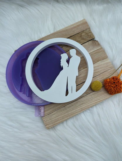 Silikonform Aufhänger Hochzeitspaar / Brautpaar / Wedding / Kranz / Türkranz / Gießform / Raysin / Silikonform