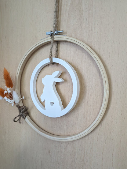 Silikonform Aufhänger Hase schlicht / Hase / Kranz / Türkranz / Gießform / Raysin / Silikonform