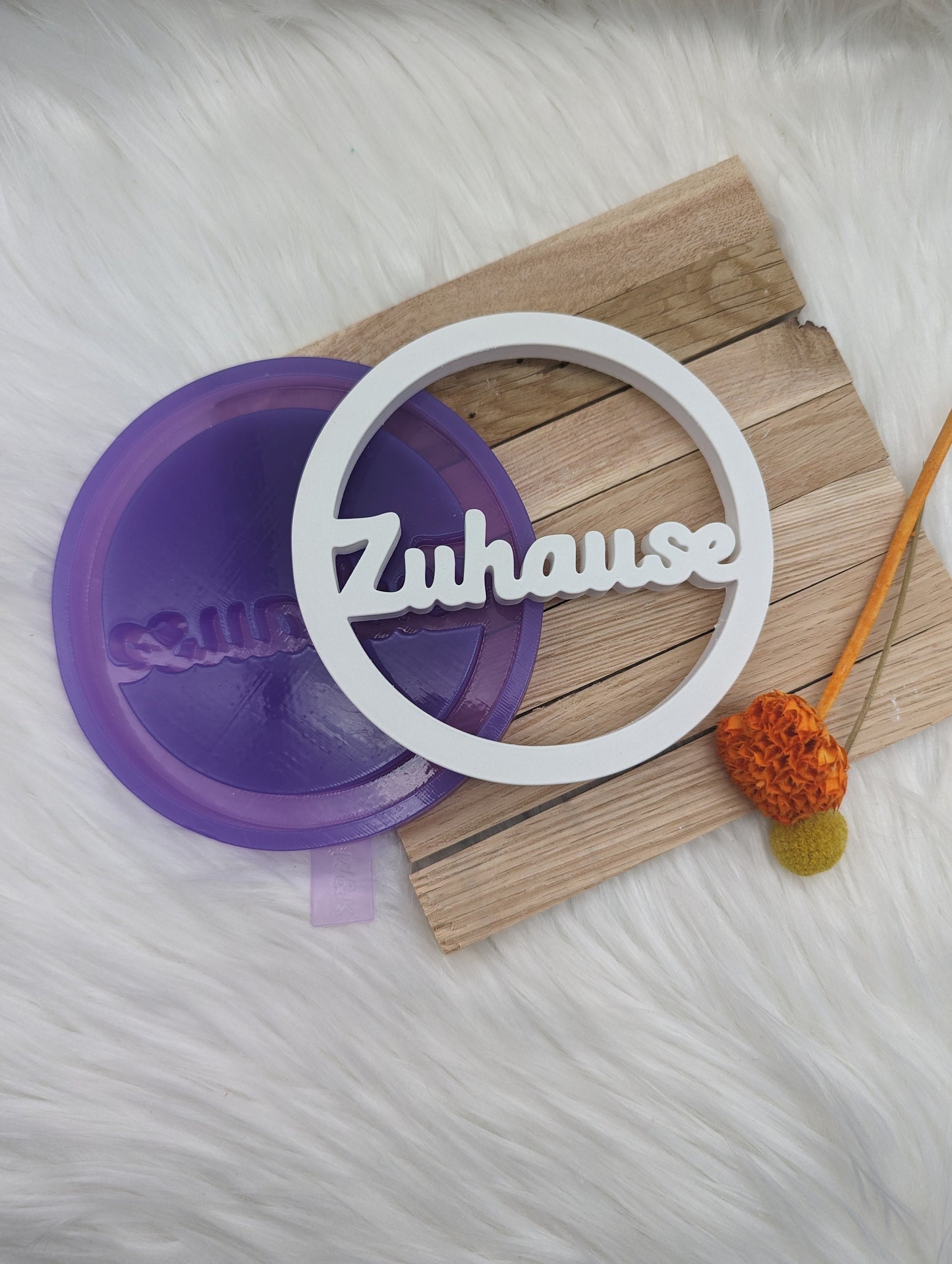 Silikonform Aufhänger Zuhause / Home / Kranz / Türkranz / Gießform / Raysin / Silikonform