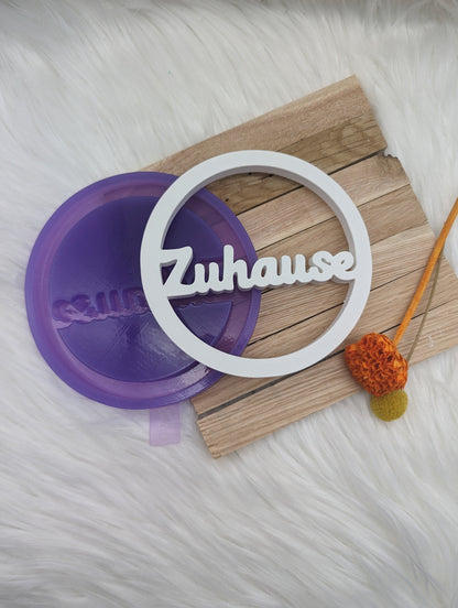 Silikonform Aufhänger Zuhause / Home / Kranz / Türkranz / Gießform / Raysin / Silikonform